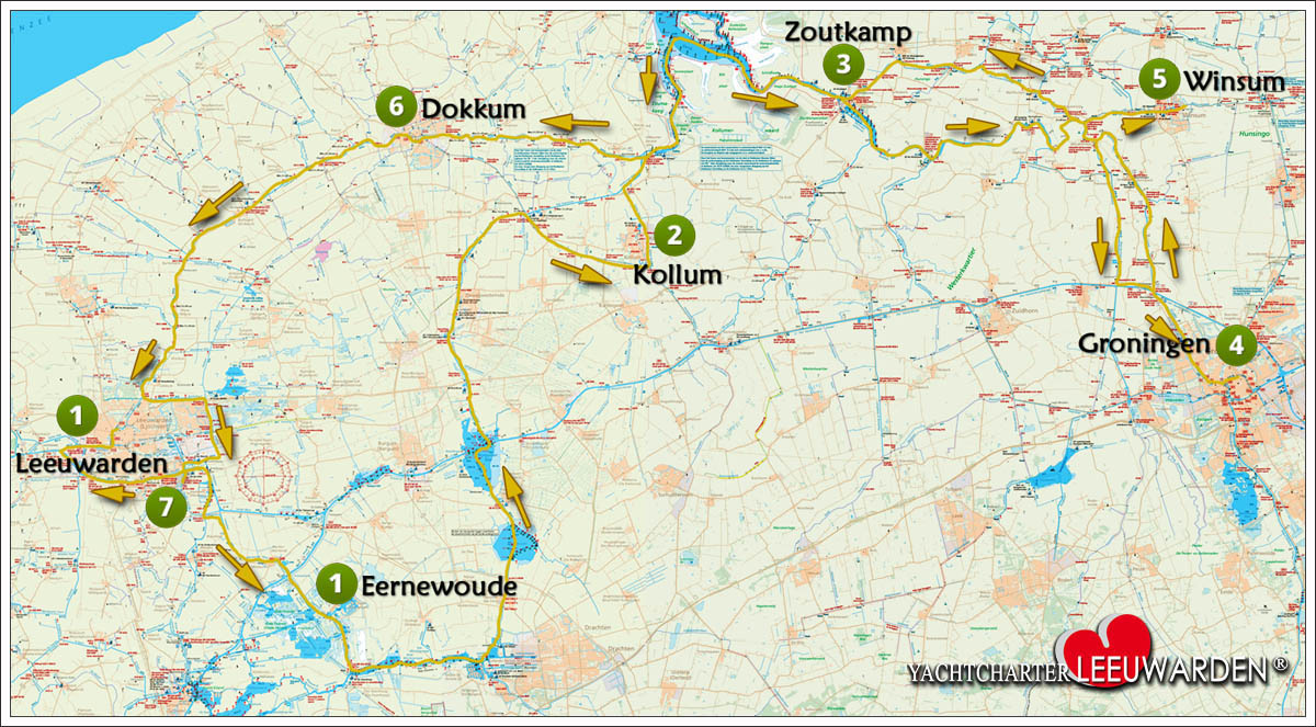 Friesland - Groningen Route